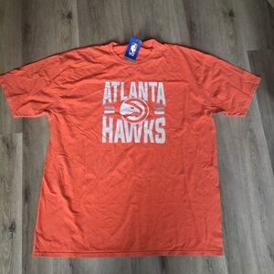 NBA Atlanta Hawks Orange Graphic Tee - White Logo